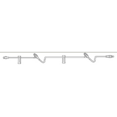 Baxter Extension Set 43 Inch Tubing 2 Ports 6.3 mL Priming Volume DEHP - M-464369-4945 - Case of 48