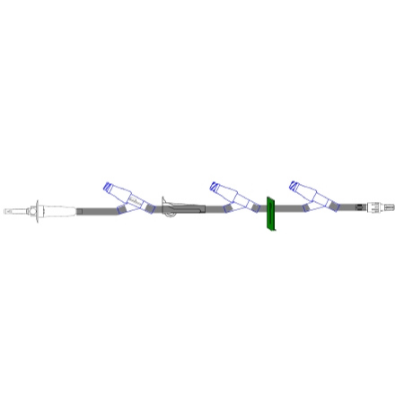 ICU Medical Primary Administration Set 15 Drops / mL Drip Rate 112 Inch Tubing 3 Ports - M-664525-4569 - Case of 50