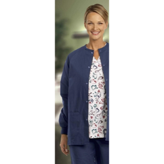 Fashion Seal Uniforms Warm-Up Jacket Fashion Blend® Navy Blue X-Large Hip Length Reusable - M-681554-3378 - Each