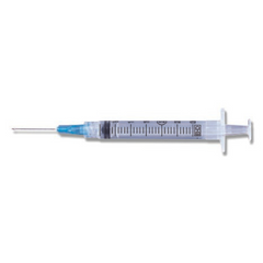 Becton Dickinson Syringe with Hypodermic Needle PrecisionGlide™ 3 mL 25 Gauge 1-1/2 Inch Detachable Needle Without Safety - M-465-2288 - Case of 800