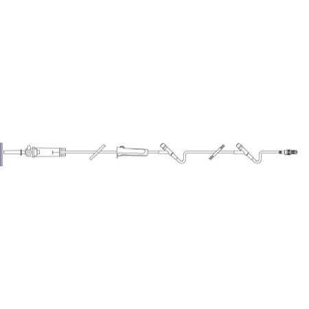 Baxter Primary Administration Set 10 Drops / mL Drip Rate 104 Inch Tubing 2 Ports - M-510216-1577 - Each