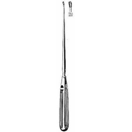 Miltex Uterine Biopsy Curette Miltex® Sims 10 Inch Length Single-ended Hollow Handle with Grooves 2.5 X 5 mm Tip Extra Small Sharp Loop Tip - M-100342-3682 - Each