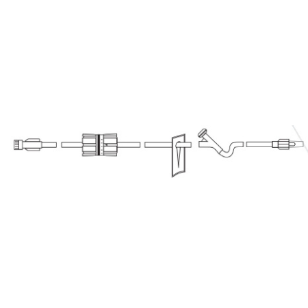 MedSource International EXTENSION SET, FLOW REGUALTOR INJ SITE 19" (48/CS) - M-1116855-1324 - Case of 48