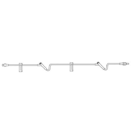 Baxter Extension Set Interlink® 43 Inch Tubing 2 Ports 6.1 mL Priming Volume DEHP - M-276897-2647 - Case of 48