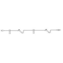 Baxter Extension Set Interlink® 43 Inch Tubing 2 Ports 6.1 mL Priming Volume DEHP - M-276897-2647 - Case of 48