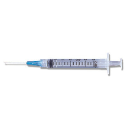 Becton Dickinson Syringe with Hypodermic Needle PrecisionGlide™ 3 mL 21 Gauge 1-1/2 Inch Detachable Needle Without Safety - M-462-2911 - Box of 100