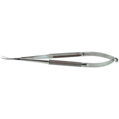 BR Surgical Micro Scissors BR Surgical 7 Inch Length Surgical Grade Stainless Steel NonSterile Round Thumb Handle with Spring Curved Sharp Tip / Sharp Tip - M-833437-4391 - Each