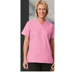 Fashion Seal Uniforms Scrub Shirt 3X-Large Ceil Blue 2 Pockets Short Set-In Sleeve Female - M-741212-4059 - Each