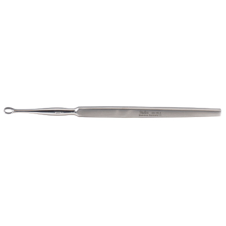 Miltex Dermal Curette Miltex® Piffard 5-1/2 Inch Length Single-ended Flat Handle Size 00, 1 mm Tip Straight Fenestrated Oval Tip - M-579274-4359 - Each