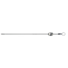 BR Surgical Endometrial Biopsy Curette BR Surgical Novak 9 Inch Length Single-ended Rigid Handle 1 mm Tip Straight Round Tip with Sharp Serrated Teeth - M-810799-4342 - Each