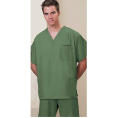 Fashion Seal Uniforms Scrub Shirt Small Ceil Blue 3 Pockets Short Set-In Sleeve Unisex - M-538442-3365 | Each