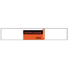 United Ad Label Drug Label UAL™ Anesthesia Label Succinylcholine mg/mL Fluorescent Red 1/2 X 1 Inch - M-382207-4817 - Each