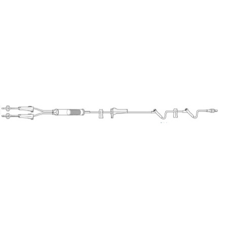 Baxter Primary Administration Set Interlink® 10 Drops / mL Drip Rate 100 Inch Tubing 2 Ports - M-374176-1867 - Case of 48