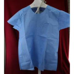 O&M Halyard Inc Scrub Shirt Medium Blue 1 Pocket Short Sleeve Unisex - M-271480-1005 - Case of 48