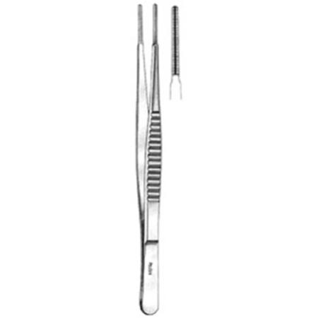Miltex Tissue Forceps Cooley 6 Inch Length Surgical Grade Stainless Steel NonSterile NonLocking Thumb Handle Straight Serrated Tip - M-479927-1815 - Each