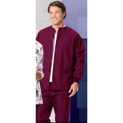 Fashion Seal Uniforms Warm-Up Jacket Burgundy 3X-Large Hip Length Reusable - M-740556-804 - Each