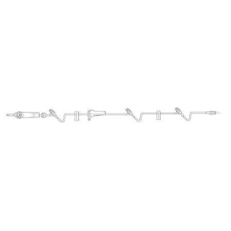 Baxter Primary Administration Set 10 Drops / mL Drip Rate 105 Inch Tubing 3 Ports - M-479052-1072 - Each