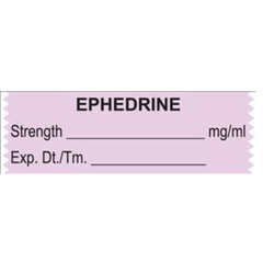 United Ad Label Drug Label UAL™ Anesthesia Label Tape Ephedrine Strength_mg/mL Exp Dt Tm Violet 1/2 X 1-1/2 Inch - M-720163-2492 - Roll of 1