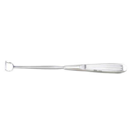 Miltex Adenoid Curette Miltex® Barnhill 8-1/2 Inch Length Single-ended Hollow Handle with Grooves Size 1, 13 mm Tip Curved Fenestrated Rectangular Tip - M-482971-3270 - Each