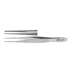 Miltex Eye Dressing Forceps Miltex® 4 Inch Length OR Grade German Stainless Steel NonSterile NonLocking Thumb Handle Straight Serrated Tips - M-295979-4303 - Each