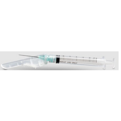 Syringe with Hypodermic Needle McKesson Prevent® 3 mL 25 Gauge 5/8 Inch Detachable Needle Hinged Safety Needle - M-1159369-2449 - Case of 400