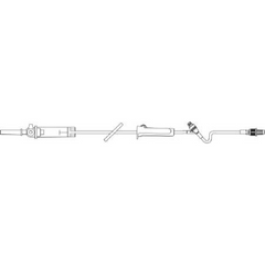 Baxter Primary Administration Set 10 Drops / mL Drip Rate 104 Inch Tubing 1 Port - M-510222-2872 - Each