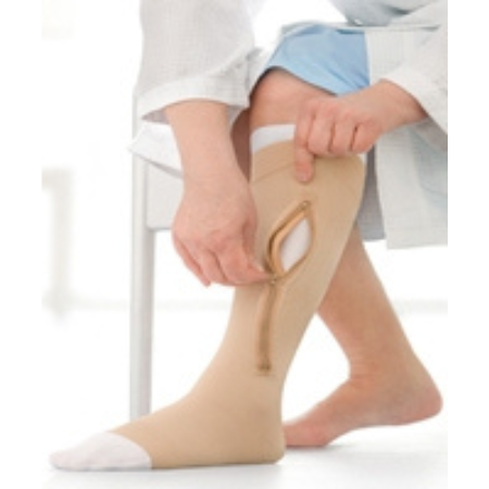 BSN Medical Zippered Compression Stocking and Liner JOBST UlcerCARE  Knee High / Right X-Large Beige Closed Toe - M-771921-3931 | Box of 1