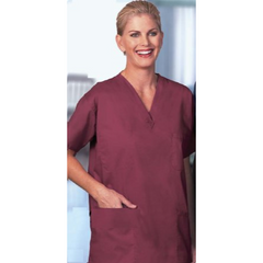 Fashion Seal Uniforms Scrub Shirt Small Navy Blue 2 Pockets Short Set-In Sleeve Unisex - M-632797-4463 - Each