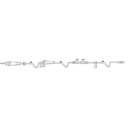 Baxter Primary Administration Set 10 Drops / mL Drip Rate 124 Inch Tubing 3 Ports - M-416653-3485 - Case of 48