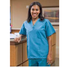 Hospitex / Encompass Group Scrub Shirt Synergy™ 2X-Large Navy Blue Short Sleeve Unisex - M-1016772-109 - Each
