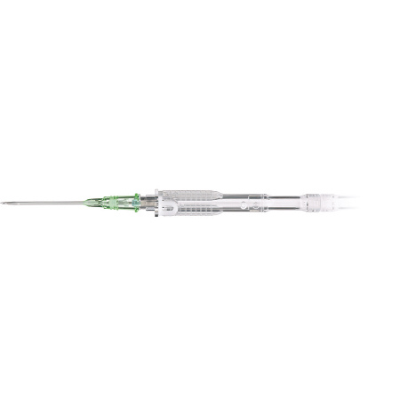 ICU Medical Peripheral IV Catheter SuperCath® 5 18 Gauge 1.25 Inch Sliding Safety Needle - M-1108625-1906 - Case of 1000