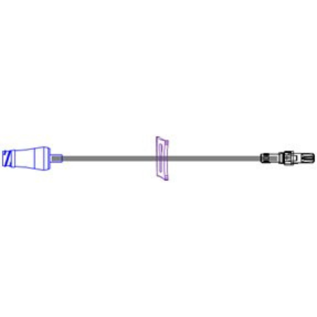 ICU Medical Extension Set 7 Inch Tubing 1 Port 0.24 mL Priming Volume DEHP-Free - M-842932-4196 - Case of 50