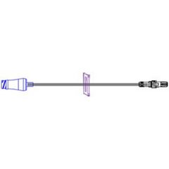 ICU Medical Extension Set 7 Inch Tubing 1 Port 0.24 mL Priming Volume DEHP-Free - M-842932-4196 - Case of 50