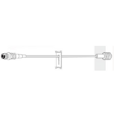 Baxter Extension Set 8 Inch Tubing 1 Port 0.4 mL Priming Volume DEHP-Free - M-242436-1418 - Each