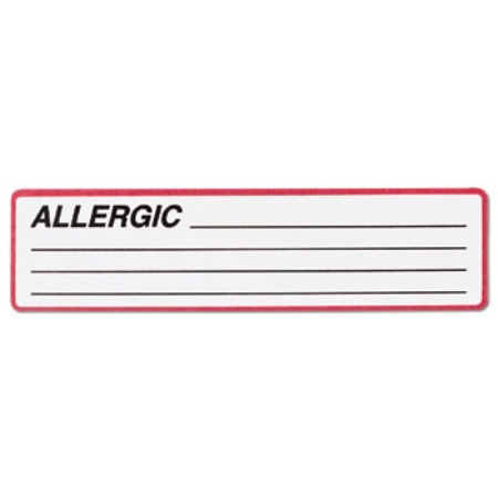 Carstens Pre-Printed Label Carstens® Allergy Alert Red / White Autoclavable Allergic / Lines Black Alert Label 1-3/8 X 5-3/8 Inch - M-341019-2886 - Roll of 1