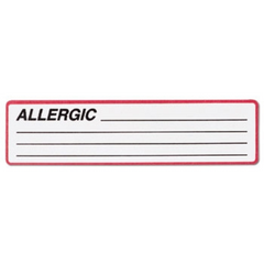 Carstens Pre-Printed Label Carstens® Allergy Alert Red / White Autoclavable Allergic / Lines Black Alert Label 1-3/8 X 5-3/8 Inch - M-341019-2886 - Roll of 1