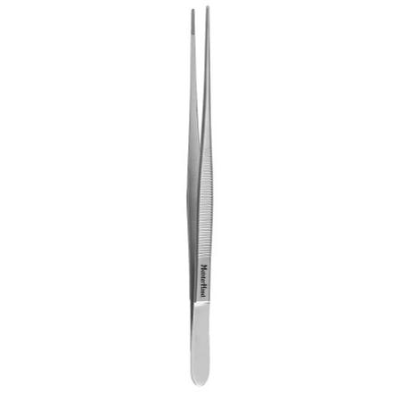 Miltex Dressing Forceps MeisterHand® Potts-Smith 7 Inch Length Surgical Grade German Stainless Steel NonSterile NonLocking Thumb Handle Straight Serrated Tips - M-565667-4412 - Each