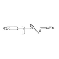 Baxter Extension Set 16 Inch Tubing 1 Port 5.1 mL Priming Volume DEHP - M-450354-4981 - Case of 48