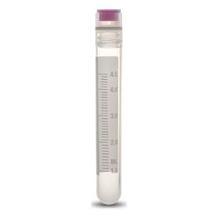 Simport Scientific Cryovial® Cryogenic Tube Round Bottom Plain 12.5 X 90 mm 5 mL Without Color Coding Screw Cap Polypropylene Tube - M-1035174-1575 - Case of 1000