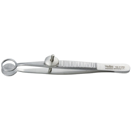 Miltex Forceps Miltex® Lambert 3-1/2 Inch Length OR Grade German Stainless Steel NonSterile NonLocking Thumb Handle Straight Serrated Tip - M-479587-3167 - Each