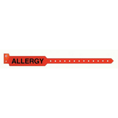 Precision Dynamics Identification Wristband Sentry® Superband® Alert Bands® Alert Band Permanent Snap Allergy - M-701803-1277 - Box of 500