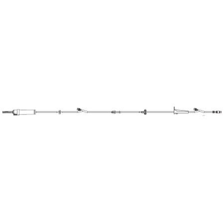 Becton Dickinson Primary Administration Set 20 Drops / mL Drip Rate 117 Inch Tubing 2 Ports - M-549815-4634 - Each