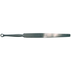 BR Surgical Dermal Curette BR Surgical Fox 5-1/2 Inch Length Single-ended Flat Handle 5 mm Tip Straight Fenestrated Round Tip - M-777974-2994 - Each