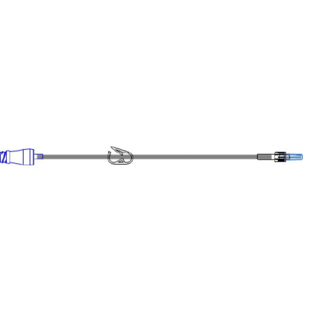 Extension Set McKesson 14 Inch Tubing 1 Port 0.26 mL Priming Volume DEHP-Free - M-1140275-4216 - Case of 50