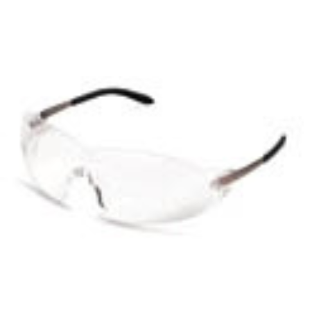 MCR Safety / Crews Inc Safety Glasses Tomahawk® Adjustable Temple Anti-scratch Coating Clear Tint Polycarbonate Lens Black Frame Over Ear One Size Fits Most - M-503460-2292 - Case of 144