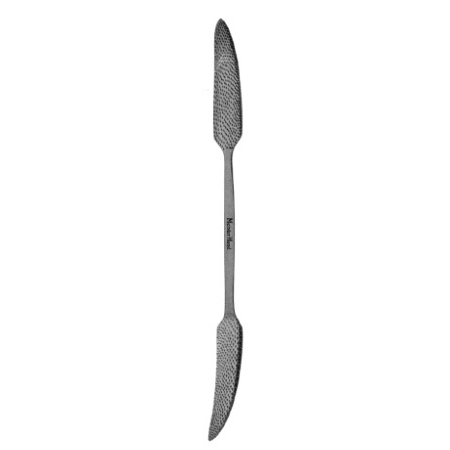 Miltex Bone Rasp MeisterHand® Putti 10-1/2 Inch Stainless Steel Reusable Curved Thin Long Triangular Shaped Blades with Rounded Tips - M-566265-4034 - Each