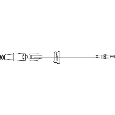 ICU Medical Extension Set Bravo 24® 7 Inch Tubing 1 Port 0.3 mL Priming Volume DEHP-Free - M-850016-2464 - Case of 50