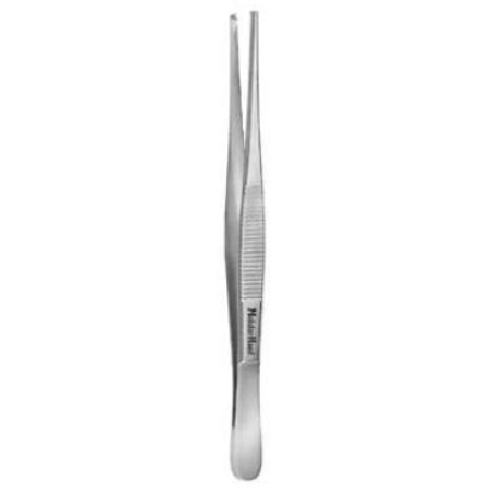 Miltex Tissue Forceps MeisterHand® 8 Inch Length Surgical Grade German Stainless Steel NonSterile NonLocking Thumb Handle Straight 1 X 2 Teeth - M-565676-2469 - Each