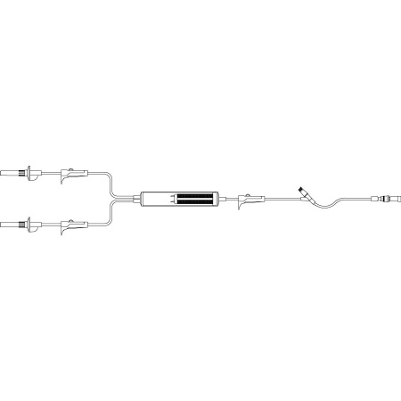 ICU Medical Primary Administration Set 10 Drops / mL Drip Rate 79 Inch Tubing 1 Port - M-547356-1041 - Case of 48