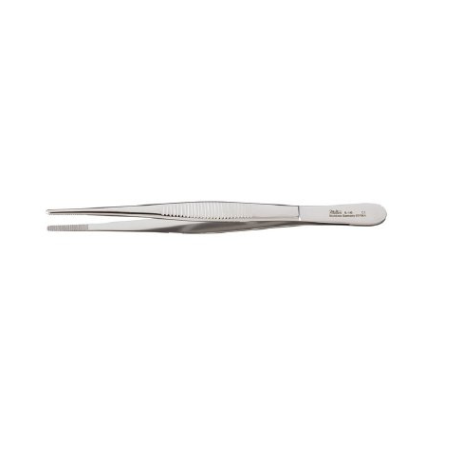 Miltex Dressing Forceps Miltex® 12 Inch Length OR Grade German Stainless Steel NonSterile NonLocking Thumb Handle Straight Serrated Tips - M-250218-1837 - Each